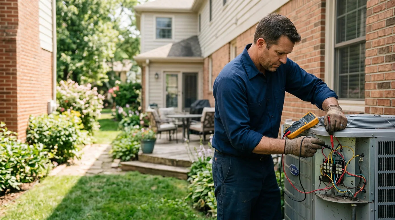 HVAC technician working near Yorktown, TX